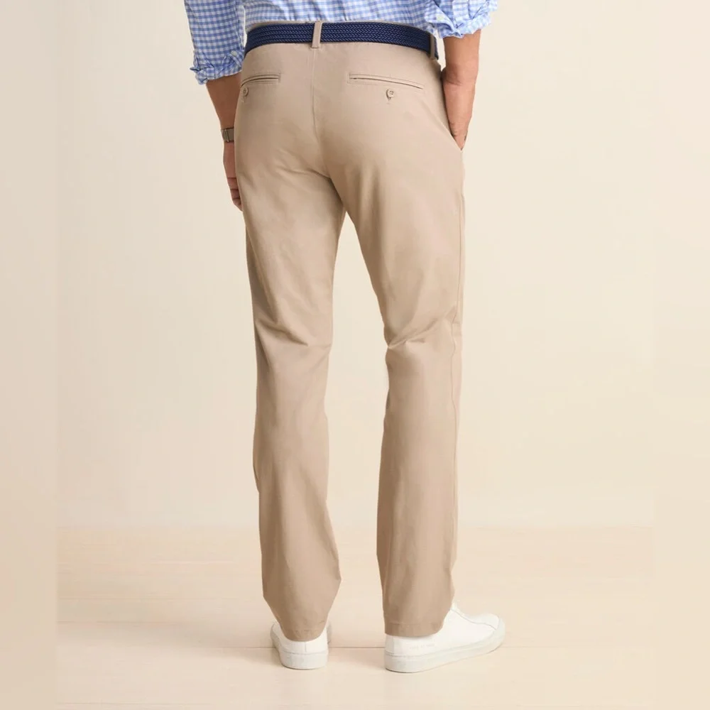 Vineyard Vines Performance On-The-Go Pants Khaki Slacks Business Size 36 x 34